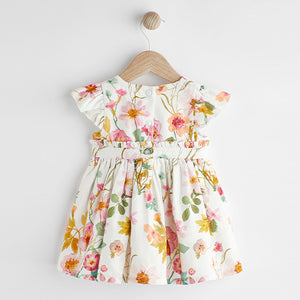 Pink/White Floral Baby Prom Dress (0mths-12-18mt)