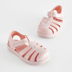 Pink Jelly Fisherman Sandals
