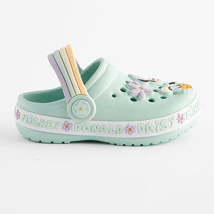 Green Minnie Mouse Character Clogs