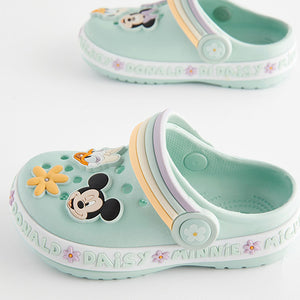 Green Minnie Mouse Character Clogs