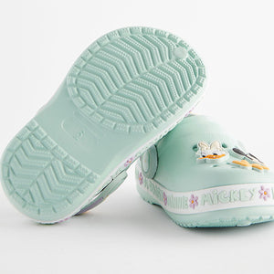 Green Minnie Mouse Character Clogs