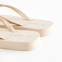 Load image into Gallery viewer, Gold Glitter Flip Flops

