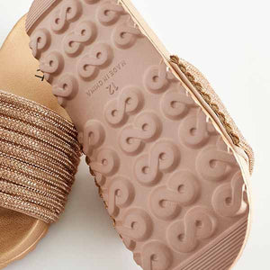 Rose Gold Glitter Sliders