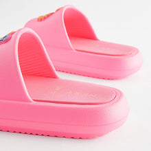 Load image into Gallery viewer, Pink Badge Chunky Sliders
