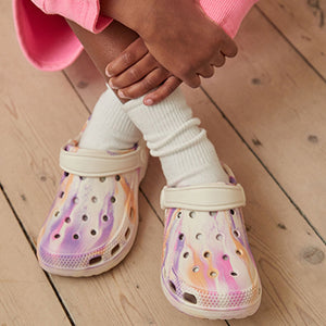 Purple Marble Clogs