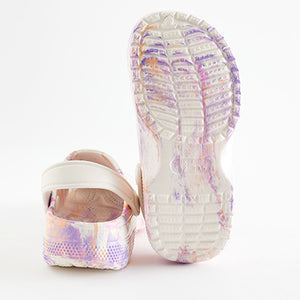 Purple Marble Clogs