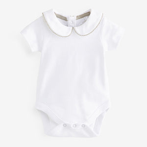 Neutral/White Smart Baby Romper, Bodysuit And Socks Set (0mths-12-18mt)