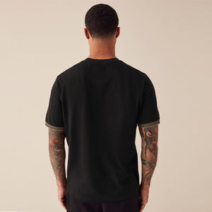 Black Black Textured T-Shirt