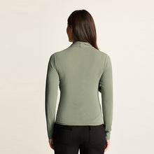 Load image into Gallery viewer, Khaki Green Wrap Neck Modal Rich Long Sleeve Top
