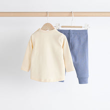 Load image into Gallery viewer, Blue Elephant Baby Top And Leggings Set

