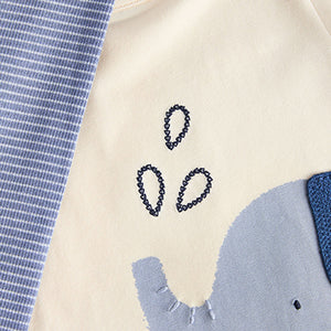 Blue Elephant Baby Top And Leggings Set