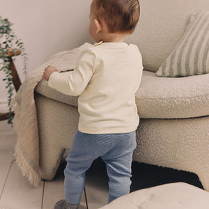 Blue Elephant Baby Top And Leggings Set