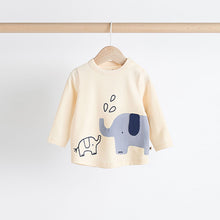 Load image into Gallery viewer, Blue Elephant Baby Top And Leggings Set
