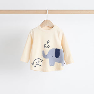 Blue Elephant Baby Top And Leggings Set