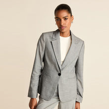 Load image into Gallery viewer, Grey Tailored Single Breasted Blazer
