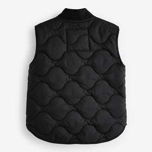 Black Quilted Gilet (3mths-6yrs)