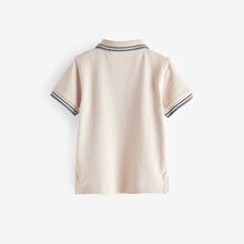 Load image into Gallery viewer, Putty Natural 100% Cotton Short Sleeve Polo Shirt (3mths-5-6yrs)
