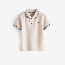 Load image into Gallery viewer, Putty Natural 100% Cotton Short Sleeve Polo Shirt (3mths-5-6yrs)
