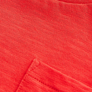 Red 100% Cotton Short Sleeve Plain T-Shirt (3mths-5-6yrs)