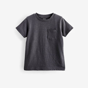 Charcoal Grey 100% Cotton Short Sleeve Plain T-Shirt (3mths-5-6yrs)