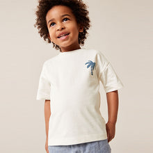 Load image into Gallery viewer, White Simple 100% Cotton Short Sleeve T-Shirt (3mths-5-6yrs)
