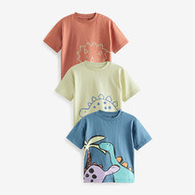 Load image into Gallery viewer, Multi 100% Cotton Short Sleeve Character T-Shirts 3 Pack (3mths-4-5yrs)
