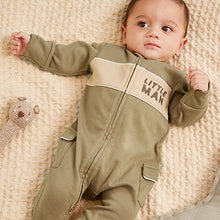 Load image into Gallery viewer, Khaki Green Two Way Zip Sleepsuit 1 Pack (1.5-2yrs)
