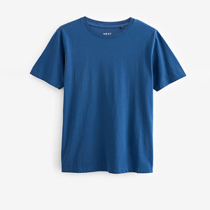 Mid Blue Slim Fit Crew T-Shirt