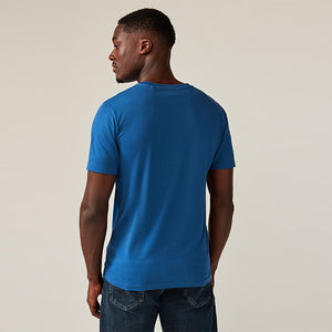 Mid Blue Slim Fit Crew T-Shirt