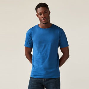 Mid Blue Slim Fit Crew T-Shirt