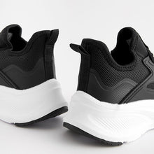 Load image into Gallery viewer, Black Elastic Lace Trainers
