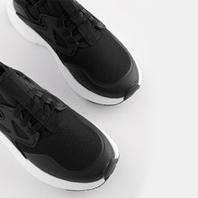 Load image into Gallery viewer, Black Elastic Lace Trainers

