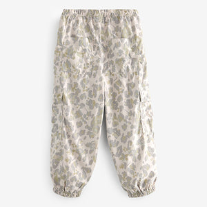 Animal Print Jersey Lined Parachute Cargo Trousers (3-12yrs)