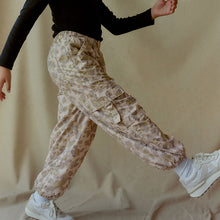 Load image into Gallery viewer, Animal Print Jersey Lined Parachute Cargo Trousers (3-12yrs)
