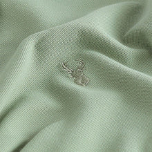 Load image into Gallery viewer, Green Regular Fit Short Sleeve Pique Polo Shirt

