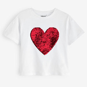 Red Heart Sequin T-Shirt (3-12yrs)