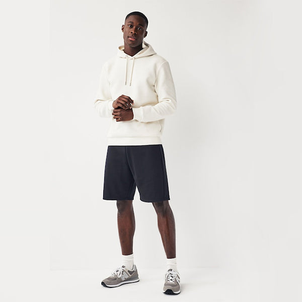 Navy Blue Straight Fit Zip Pocket Jersey Shorts