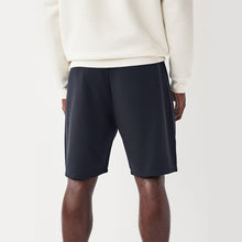 Load image into Gallery viewer, Navy Blue Straight Fit Zip Pocket Jersey Shorts
