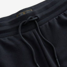 Load image into Gallery viewer, Navy Blue Straight Fit Zip Pocket Jersey Shorts
