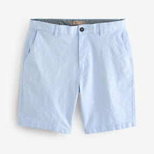 Load image into Gallery viewer, Light Blue Oxford Slim Fit Stretch Chinos Shorts
