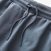 Load image into Gallery viewer, Blue Straight Fit Zip Pocket Jersey Shorts
