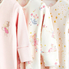 Load image into Gallery viewer, Pink Baby Two Way Zip 100% Cotton Sleespuits 3 Pack (0-12-18mt)
