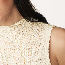 Load image into Gallery viewer, Ecru Cream Sleeveless Textured Tank Top
