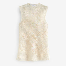 Load image into Gallery viewer, Ecru Cream Sleeveless Textured Tank Top
