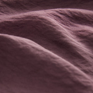 Wine Red Long Sleeve Textured Overhead V-Neck Blouse