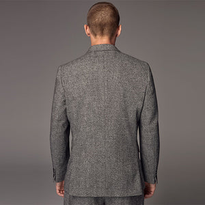 Charcoal Grey Slim Fit Donegal Suit Jacket