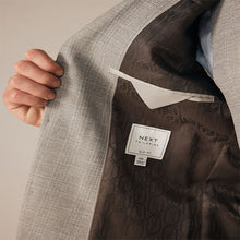 Load image into Gallery viewer, Neutral Slim Fit Check Suit Jacket
