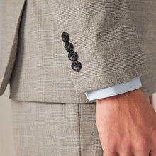Load image into Gallery viewer, Neutral Slim Fit Check Suit Jacket
