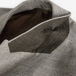 Neutral Slim Fit Check Suit Jacket