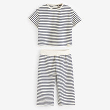 Load image into Gallery viewer, Black/White Short Sleeve T-Shirt and Wide Leg Trousers Set (3mths-5-6yrs)
